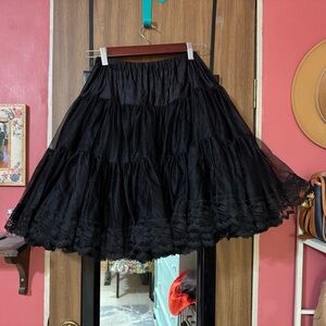 Malco Modes Black Tiered Petticoat